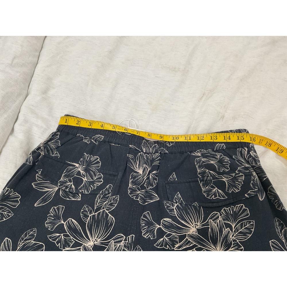 Vince Mens Navy Floral Linen Viscose Elastic Waist Shorts M M00892740 - Picture 5 of 8